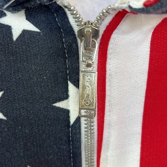 ESY‎ - vintage sportswear 3/4 zip flag sweatshirt, xl - Picture 7 of 9